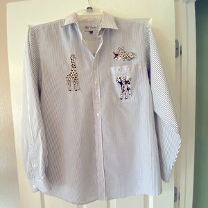 Get Lucky Blouse with Animal Appliqués